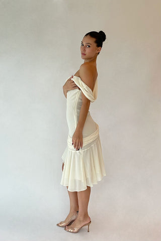 Cherie M Sample Carla Midi Dress - Ivory