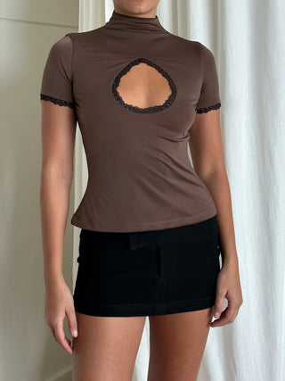 Cherie M Sample Kate top - Brown