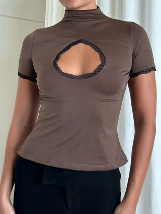 Cherie M Sample Kate top - Brown