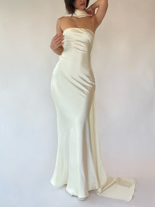 Cherie M Sample Noelle Maxi Dress - Ivory