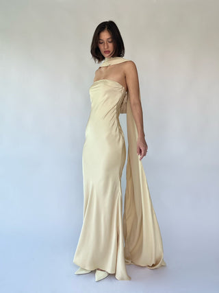 Cherie M Sample Noelle Maxi Dress - Nude