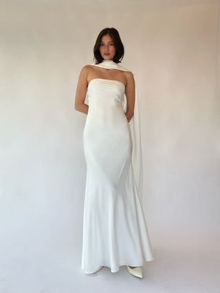 Cherie M Sample Noelle Maxi Dress - White