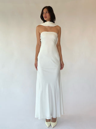 Cherie M Sample Noelle Maxi Dress - White