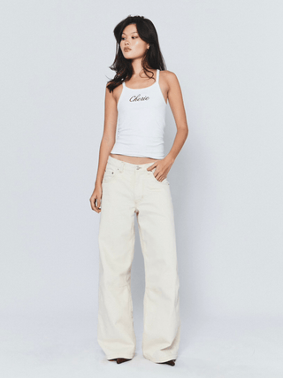 Cherie Melanie Boyfriend Denim - Ivory