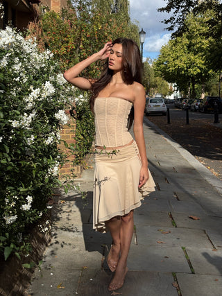Cherie Nude Diana Midi Skirt