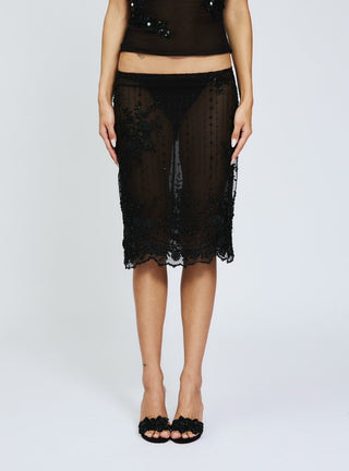 Cherie Odette Midi Skirt - Black