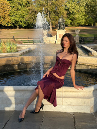 Cherie Purple Midi Skirt