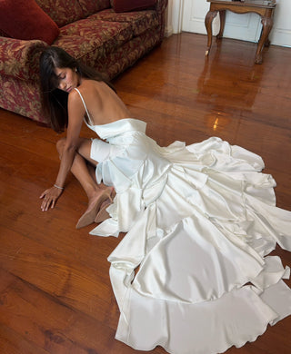 Cherie Rosalinda Ruffle Maxi Dress - Ivory