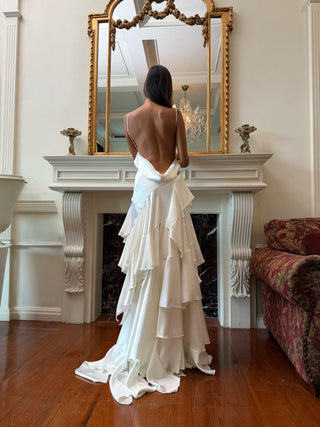 Cherie Rosalinda Ruffle Maxi Dress - Ivory