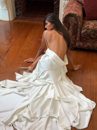 Cherie Rosalinda Ruffle Maxi Dress - Ivory