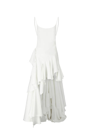 Cherie Rosalinda Ruffle Maxi Dress - Ivory