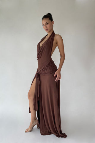 Cherie Sample Evelyn Maxi Dress - Brown