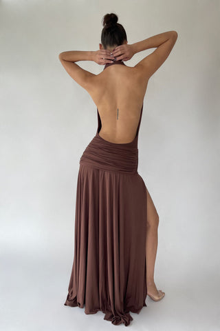 Cherie Sample Evelyn Maxi Dress - Brown