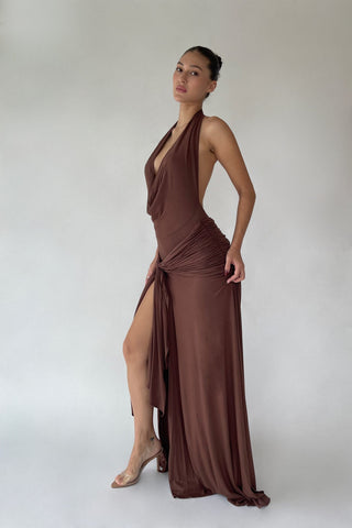 Cherie Sample Evelyn Maxi Dress - Brown