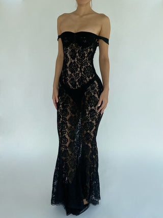 Cherie Sample Lace Maxi Dress