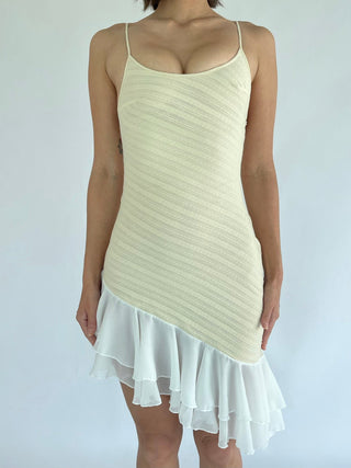 Cherie Sample Lucia Ruffle Dress - Ivory