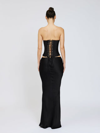 Cherie Savannah Skirt Dubai Silk - Black