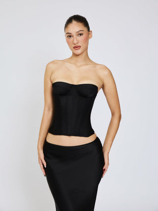 Cherie Savannah Skirt Dubai Silk - Black