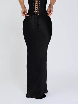Cherie Savannah Skirt Dubai Silk - Black