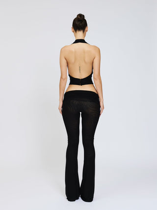 Cherie Stella Halter Top Mesh - Black