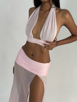 Cherie TOP XS Sample Halter Bra Pink