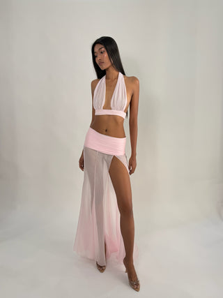 Cherie TOP XS Sample Halter Bra Pink