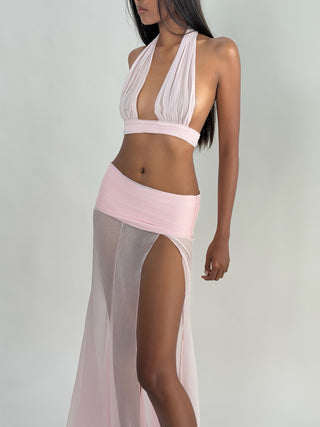 Cherie TOP XS Sample Halter Bra Pink