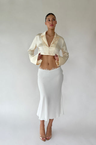 Cherie XS Sample Anne Long Sleeve Top - Ivory