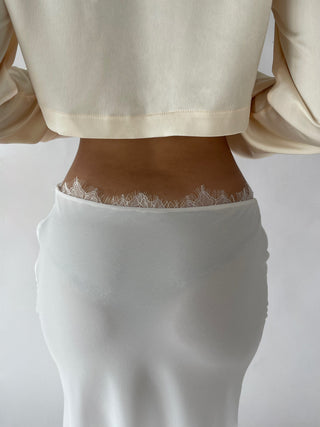 Cherie XS Sample Anne Long Sleeve Top - Ivory