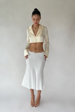 Cherie XS Sample Anne Long Sleeve Top - Ivory