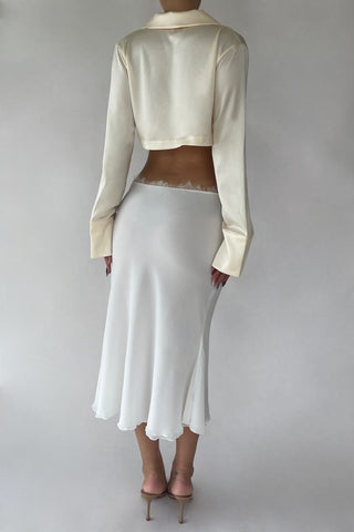 Cherie XS Sample Anne Long Sleeve Top - Ivory