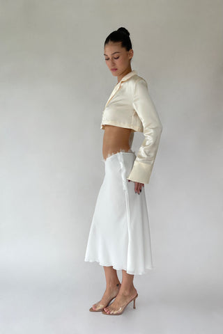 Cherie XS Sample Anne Long Sleeve Top - Ivory