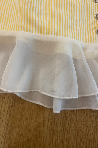 Cherie XS Sample April Mini Dress - Stripe Yellow