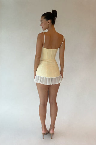 Cherie XS Sample April Mini Dress - Stripe Yellow