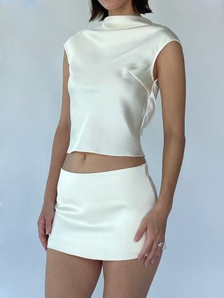 Cherie XS Sample Belle Mini Skirt - Ivory