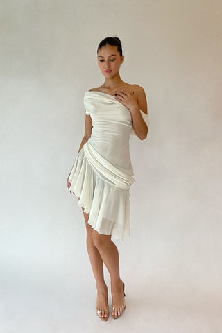 Cherie XS Sample Carla Midi Dress - Ivory