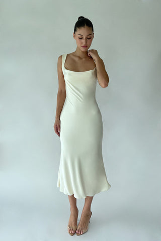 Cherie XS Sample Celia Midi Dress - Ivory