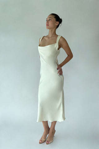 Cherie XS Sample Celia Midi Dress - Ivory