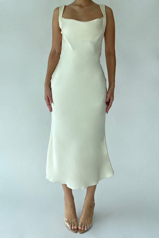 Cherie XS Sample Celia Midi Dress - Ivory