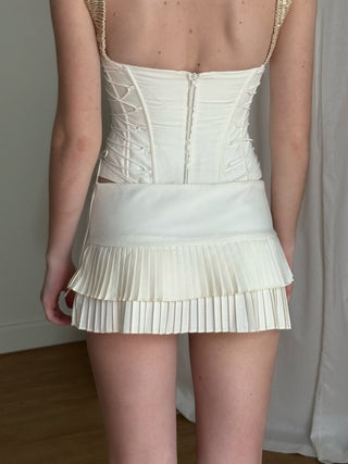 Cherie XS Sample Gia Mini Skirt - Ivory