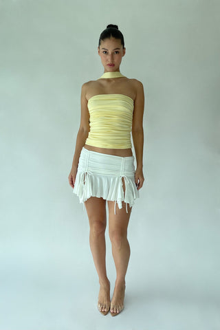 Cherie XS Sample Iris Tube Halter - Yellow