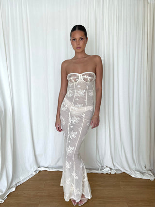 Cherie XS Sample Maxi Dress - Ivory