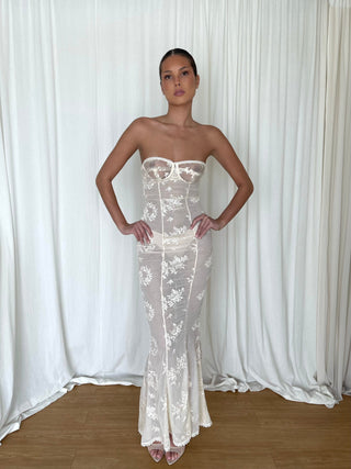 Cherie XS Sample Maxi Dress - Ivory