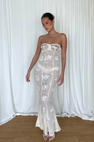 Cherie XS Sample Maxi Dress - Ivory