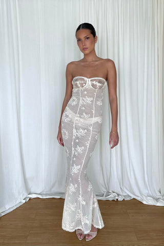 Cherie XS Sample Maxi Dress - Ivory