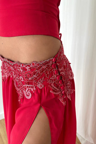 Cherie XS Sample Maxi Skirt - Red