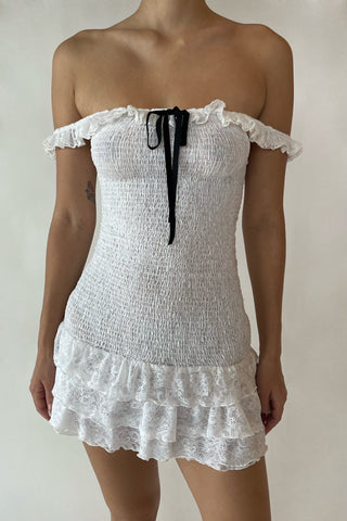 Cherie XS Sample Midi Dress - White