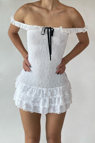 Cherie XS Sample Midi Dress - White