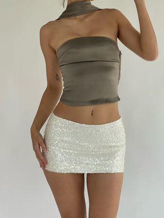 Cherie XS Sample Mini Skirt - Sequined