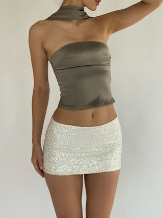 Cherie XS Sample Mini Skirt - Sequined